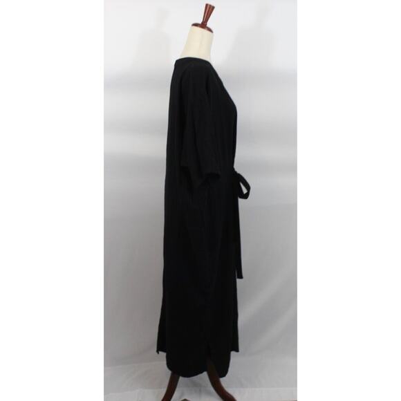 ODDBIRD Co Sz M/L Ruya Tunic Dress Black Viscose Midi NWT - Picture 6 of 13